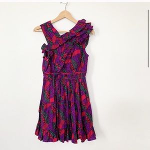 NWT Ulla Johnson Iliana Poplin Ruffle Mini Dress